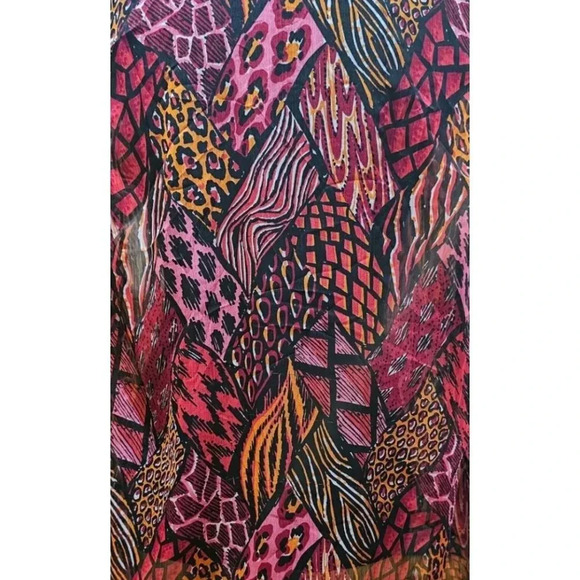 Bob Mackie Wearable Art Open Front Flowing Sleeveless Kimono BOHO Hippie - Picture 4 of 8